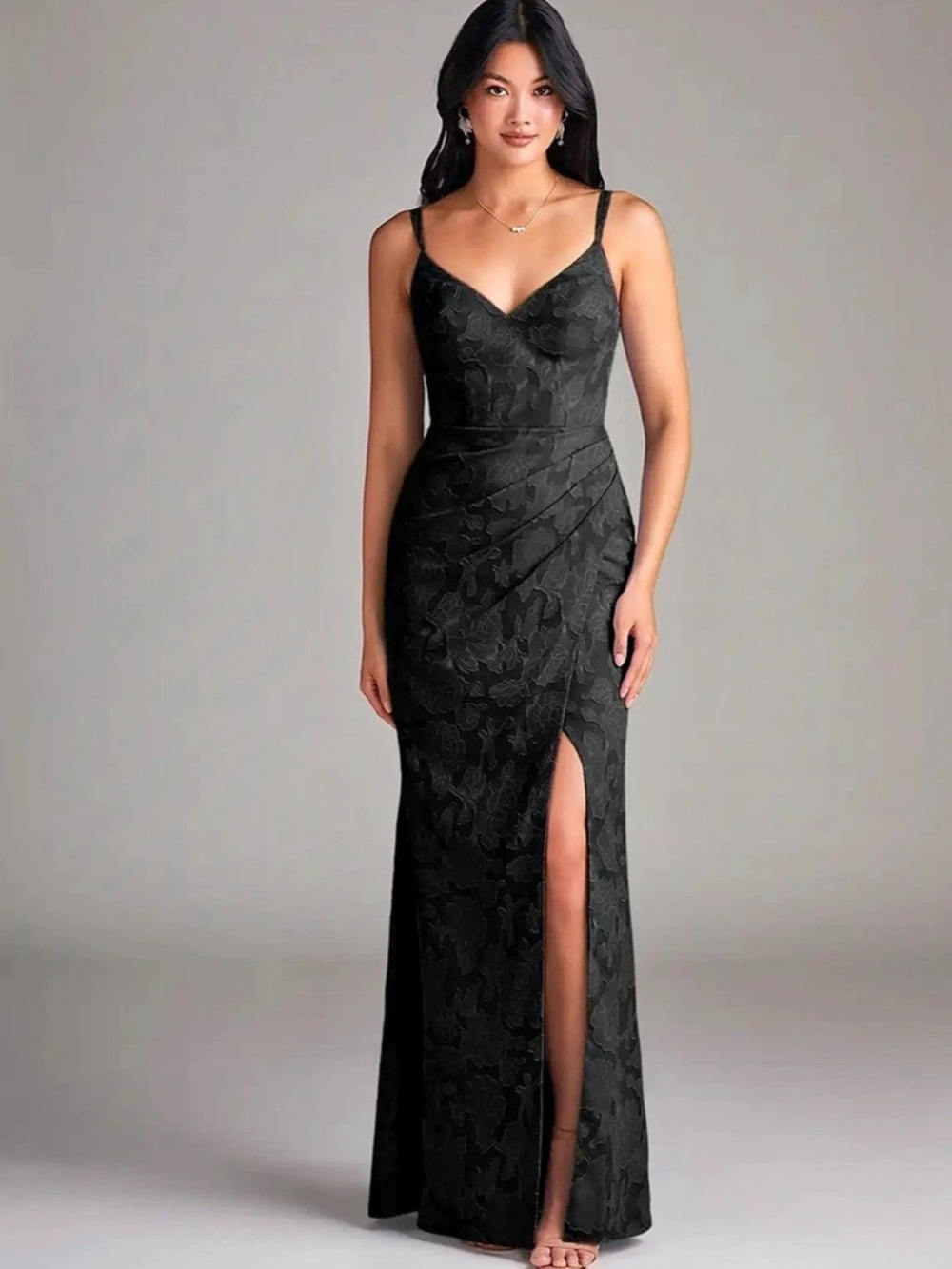 Azazie Leo Black Bridesmaid Dress